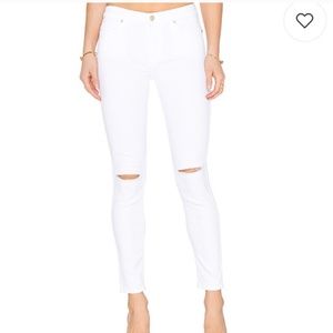 7 For All Mankind Knee Rip Skinny Jeans - 24
